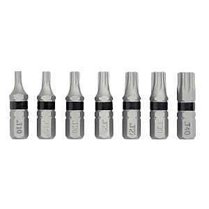 DEWALT TOUGHGRIP DWAF1TSTG7 Torx Security Bit Set, 7-Piece, Steel