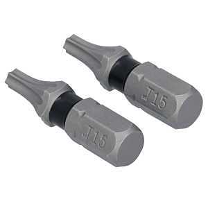DEWALT TOUGHGRIP DWAF1TX15TG2 Screwdriver Bit, T15 Drive, Torx Drive, 1/4 in Shank, Hex Shank, 1 in L, HCS
