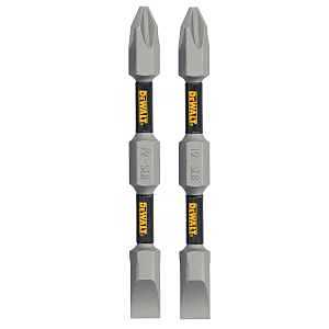 DEWALT TOUGHGRIP DWAF2DETG2 Double-Ended Bit, 1/4 in Shank, Hex Shank, 2-3/4 in L, Steel