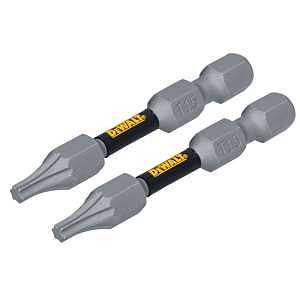 DEWALT TOUGHGRIP DWAF2TX15TG2 Screwdriver Bit, T15 Drive, Torx Drive, 1/4 in Shank, Hex Shank, 2 in L, Steel