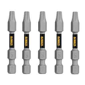 DEWALT TOUGHGRIP DWAF2TX25TG5 Screwdriver Bit, T25 Drive, Torx Drive, 1/4 in Shank, Hex Shank, 2 in L, Steel