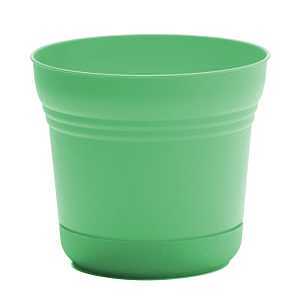 Mint Green Plastic Round Planter – 5" Diameter, 4.5" Height (Bloem Saturn Series)