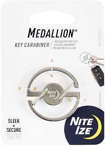 Nite Ize Medallion Series Mkc-11-r3 Stainless Steel Key Carabiner, Silver Finish