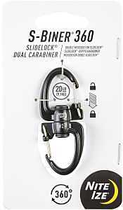 Nite Ize S-Biner 360 SlideLock Series SBLR2-01-R3 Dual Carabiner, Wire, 1 in L, Zinc Alloy