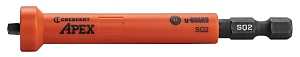 Crescent APEX u-GUARD CAUMB3BSQ2 Covered Impact Power Bit with Ring Magnet, #2 Drive, Square Drive, 1/4 in Shank