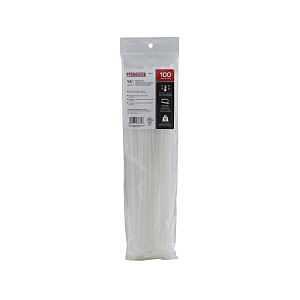 ProSource CT0911 Cable Tie, 14-9/16 inches, 50lb Tensile Strength, Self-Locking Locking, Nylon, White