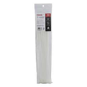 ProSource CT0917 Cable Tie, 17-11/16 inches, 120lb Tensile Strength, Self-Locking Locking, Nylon, White