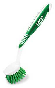 Libman 5021 Heavy-Duty Kitchen Brush with Polymer Bristles – Long Rubber Handle
