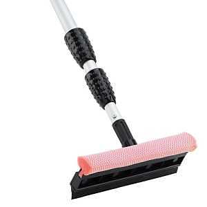 Libman 5069 Window Washer, 10 in W Head, Rubber Head, Black Head, 90 in L, Black