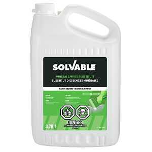 Solvable 53-344 Mineral Spirit, Liquid, Hydrocarbon, Clear Yellow, 3.78 L