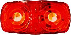 PM V38R Marker/Clearance Light, 9 to 32 V, LED Lamp, Red Lens, Surface Mounting