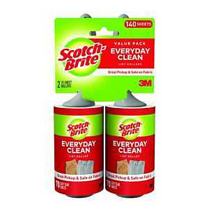 Scotch-brite Everyday Clean Lint Roller 4 In. X 36.9 Ft. With 140 Sheets