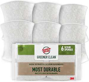 Scotch-brite Greener Clean 97036-ug Non-scratch Scrubber, 83 Mm L, 66 Mm W, Brown