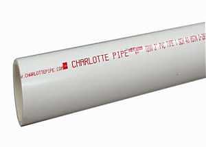 Charlotte Pipe PVC 07300 Pipe, 3 in, 5 ft L, SCH 40 Schedule, White