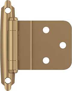 Cabinet Hinge, Self-Closing, Champagne Bronze, 3/8 In. Inset, 2-Pk.