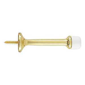 National Hardware 236 Series N830-545 Rigid Door Stop, 3-1/16 in Projection, Zinc, Brass