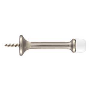 National Hardware 236 Series N830-546 Rigid Door Stop, 3-1/16 in Projection, Zinc, Satin Nickel