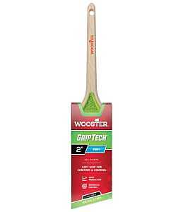 Wooster GripTech Series 5400-2 Paint Brush, 2 in W, Thin Angle Brush, 2-7/16 in L Bristle, Polyester Bristle