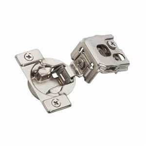 Amerock BP9236SLFF Cabinet Hinge, 105 deg Hinge Opening, 1-1/4 in Overlay, Self-Closing Close, Satin Nickel