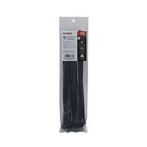 ProSource 15‑Inch Black Nylon Cable Tie – 50 lb Strength with Locking Screw Mount