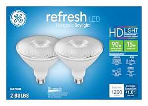 LED Light Bulbs, Par38, Diffused Daylight, 1200 Lumens, 15 Watt, 2-Pk.