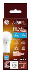 Relax HD LED Specialty Light Bulb, Soft White, 800 Lumens, 10 Watt
