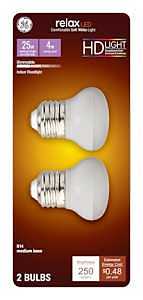 LED Light Bulb R16 Shape Medium Base 400 Lumens 6 Watt 2 Pack
