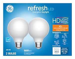LED Refresh Light Bulbs, Daylight, 350 Lumens, 4.5 Watt, 2-Pk.