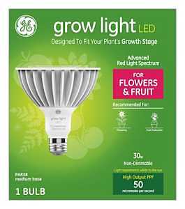 GE 93101233 LED Bulb, Flood/Spotlight, PAR38 Lamp, 90 W Equivalent, E26 Lamp Base, White Light