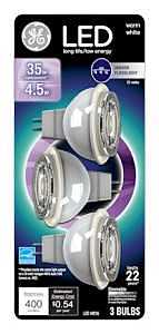 LED Directional Light Bulb, MR16, White Light, Clear Bulb, 450 Lumens, 4.5 Watt, 3-Pk.
