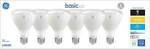 GE 8W BR30 Frosted LED Spot & Flood Light Bulb – Dimmable Soft‑White, 65W Equivalent