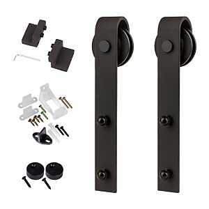 Renin Spectrum Matte Black Add‑A‑Door Barn Door Kit – BD400‑102‑MB with Mounting Bolts