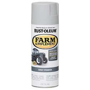 Rust-Oleum 280146 Farm Equipment Spray , Gloss, Gray Primer, 12 oz, Can