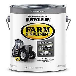 Specialty Farm Equipment Paint, Oil Base, Gloss Sheen, Gray Primer, 1 Gallon