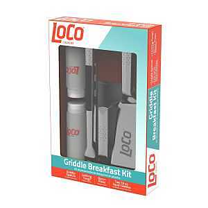 LoCo Stainless Steel Griddle Breakfast Set – Flip & Fry Essentials