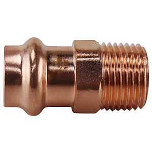Apollo XPRMA12 Adapter, 1/2 in, MPT x Press-Fit, Copper, 300 psi Pressure