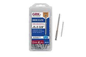 GRK Fasteners Deck Elite Series 39238 Hidden Deck Fastener, #9 Thread, 2-3/8 in L, Dual Thread, Trim Head, Star Drive