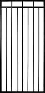 Nuvo Iron Benitoite Series IBG03368 Flat Top Gate, 33 in W Gate, 68 in H Gate, Steel Frame, Black