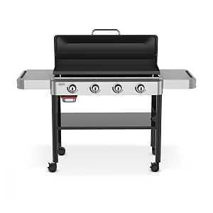 Weber 1501006 Griddle Flat Top Gas Grill, 60,000 Btu/hr BTU, Liquid Propane, 4-Burner, Side Shelf Included: Yes, Black