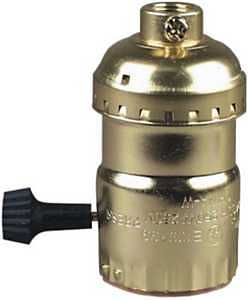 Pass & Seymour Electrolier Medium Base Metal Shell Lampholder, 250-Watt, 250-Volt