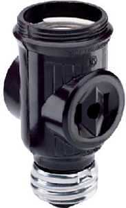 Pass & Seymour 660-Watt Brown Keyless Lampholder Current Tap