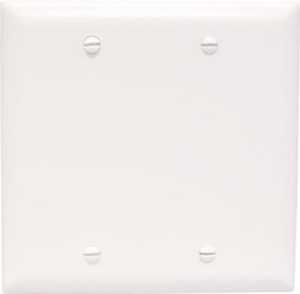 Pass & Seymour 2-Gang Blank Nylon Wall Plate, White