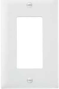 Pass & Seymour Wall Plate, 1-Gang Decorator Opening, White Nylon, 10-Pk.