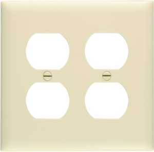 Pass & Seymour Ivory 2-Duplex Outlet Openings