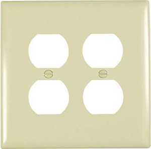 Pass & Seymour Ivory Double Duplex Nylon Wall Plate