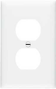 Pass & Seymour 1-Gang, 1-Duplex Outlet Nylon Wall Plate, White