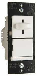 LS Series CFL/LED/Incandescent 3-Way Slide Dimmer Switch, Non-Preset, White