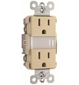 Pass & Seymour LED Night Light, Auto-On, Ivory, 15-Amp