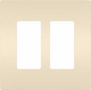 Two Gang Screwless Wall Plate, Light Almond - Model Rwp262lacc6