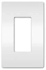 One-Gang Screwless Wall Plate, White